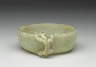 图片[2]-Jade brush washer with a handle in the shape of beast, Ming to Qing dynasty (1368-1911)-China Archive